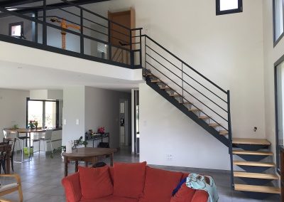escalier bois et métal à Colomiers